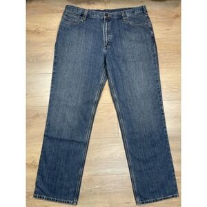 Carhartt Relaxed Fit Jeans Mens 42x34 Blue Ridge Midweight Denim 101483-980